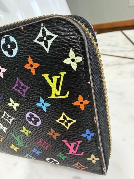 LOUIS VUITTON MONOGRAM MURAKAMI MULTICOLOR LONG ZIPPY WALLET - Picture 6 of 14